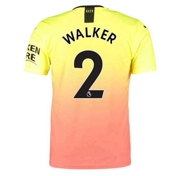 Camiseta Manchester City NO.2 Walker Tercera equipo 2019-20 Naranja